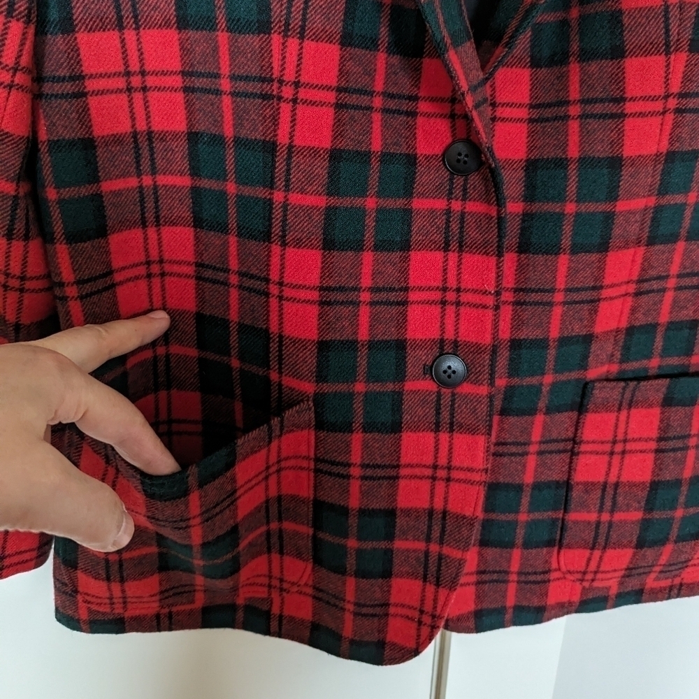 Pendleton vintage plaid wool blazer sz M - Picture 6 of 6